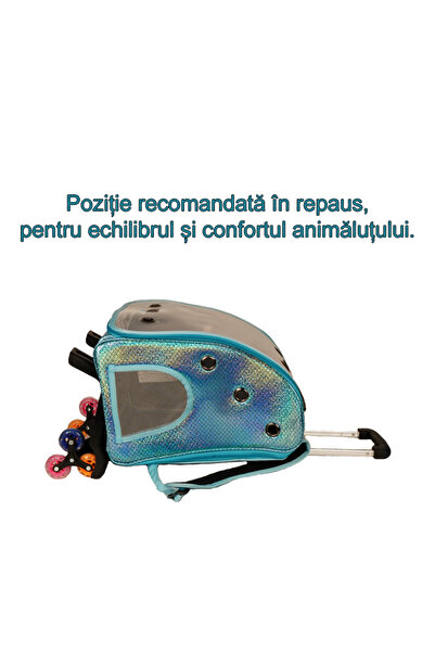 PisiMall Trolley bag for pets, 33x27x42 cm, blue