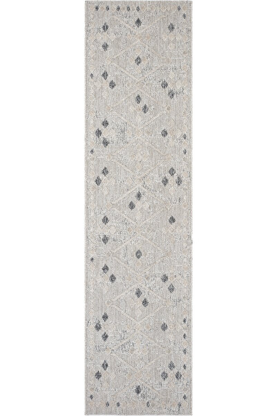 Cool Halı Adora Bej Pamuklu Halı Yolluk Kabartmalı Dört Mevsim Yumuşak Doku İ...