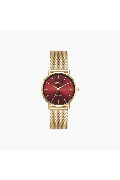 Omax Gold Mesh Strap Women's Watch
