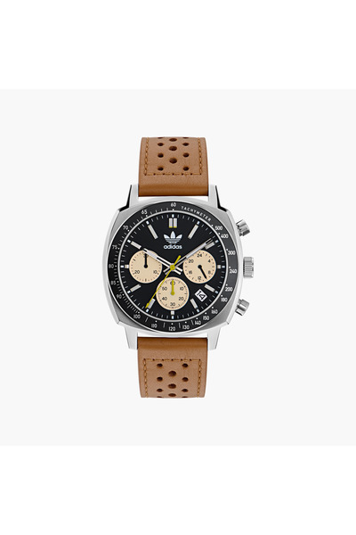 adidas Unisex Brown Chronograph Leather Strap Watch | AOFH23576