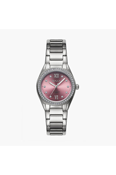 Omax Women's 36MM Silver Analog Metal Strap Watch | 00JAS016I016
