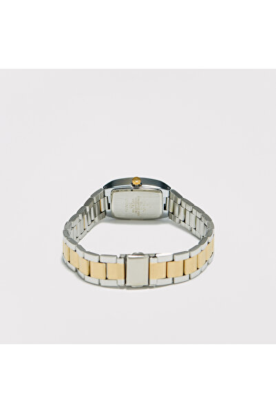 Omax Women's Silver & Gold Stainless Steel Strap Analog Wristwatch - 00CFD024N002