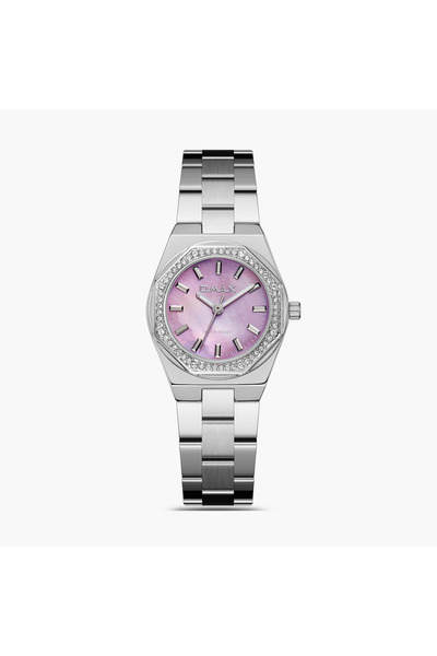 Omax Women's 28MM Silver Analog Metal Strap Watch | SQ-BS008PL3I