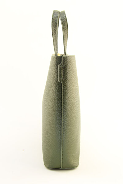 HNB Women's Khaki Medium Size Handbag with Heart Accessory