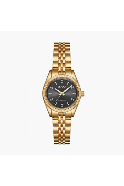 Omax Women's 28MM Gold Analog Metal Strap Watch | UT-DS002G21S