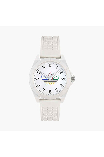 adidas White Analog Plastic Strap Watch | AOST24570