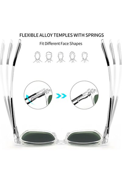 Joopin Square Polarized Sunglasses for Men & Women - UV400 Classic Retro