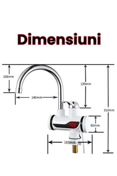FOTOFUN Instant Faucet with Display + 2 Umbrella/Mop/Broom Holders