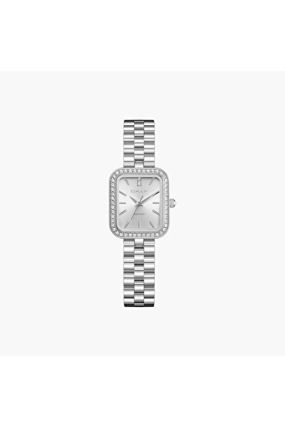 Omax Rectangular Dial Embellished Women's Watch