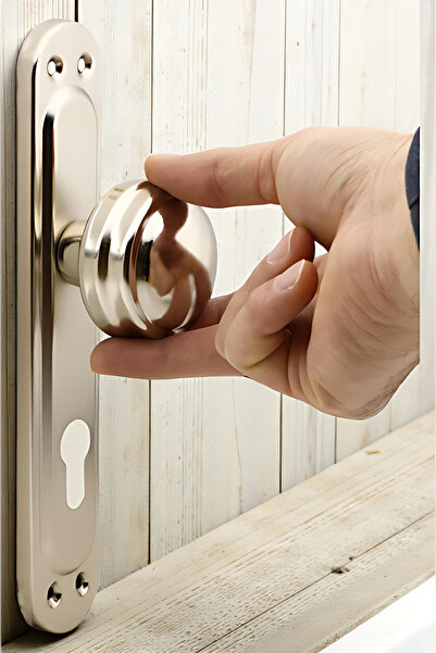 MH MiniHediye Kumru Mirrored Niken Door Knob Knob Handle Metal Knob - Door Handle - 2 Years