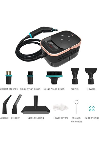 Novitson Compact Steam Cleaner NSC-4831B - Handheld High Pressure Steamer, Black