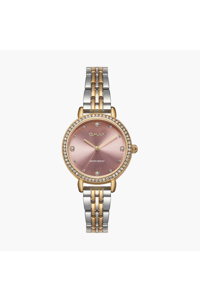 Omax Women's 31MM Dual Tone Analog Metal Strap Watch | UT-CS002G9IS