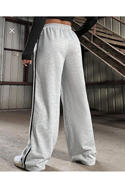 pandy Γυναικείο φαρδύ παντελόνι με διπλή ρίγα