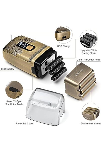 Scttomon Body Trimmer for Men - Waterproof Wet/Dry Groomer with LED Display