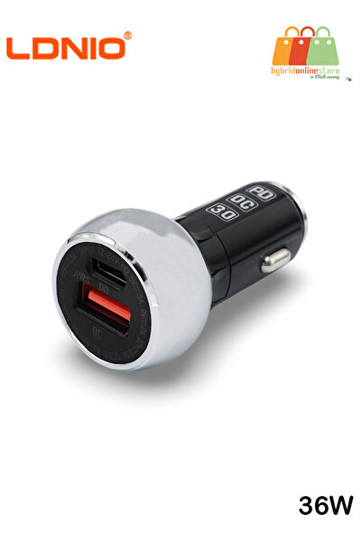 LONIO شاحن سيارة ثنائي المنفذ بقوة 30 وات، محول شحن سريع PD وQC 3.0 لأجهزة iP...