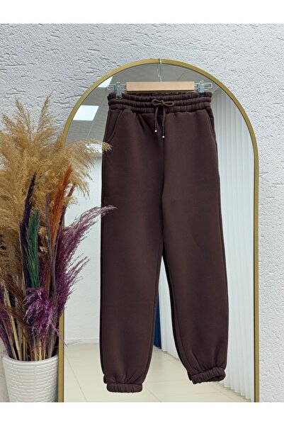 MİHRA STORE Φόρμα με τρία κορδόνια με ελαστικό πόδι Deleva-CI2903 Καφέ