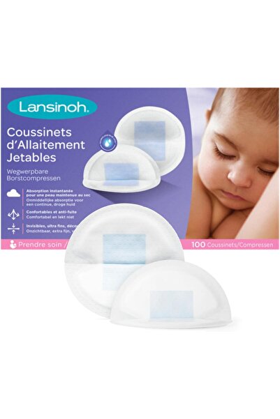 Lansinoh Disposable Nursing Pads, 100 Pack, White
