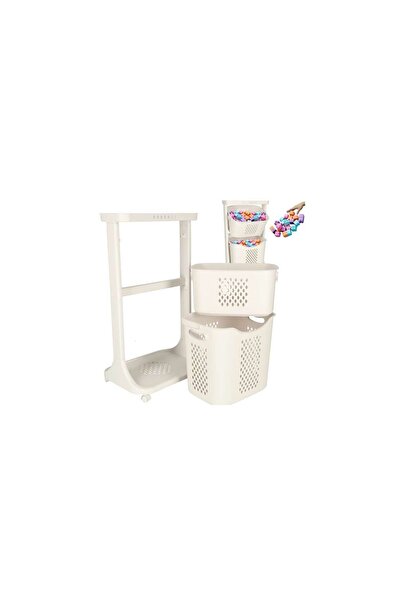 Three top online Two tier rolling cart organizer on wheels for toys clothes