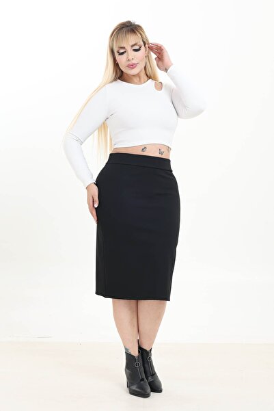 modayız Flexible Plus Size Skirt 14B-2747