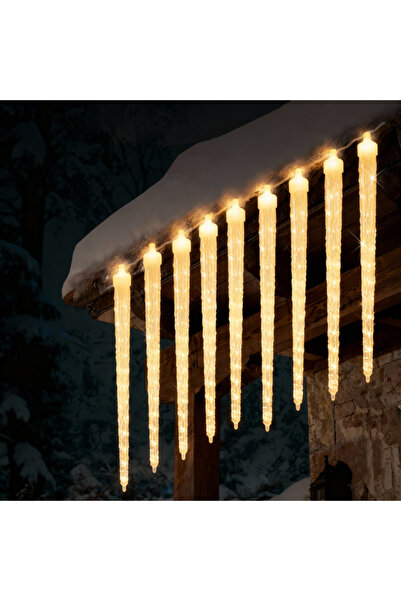 Optim Solution 8 Icicle Light String 3×0.4m Warm White (Wholesale)