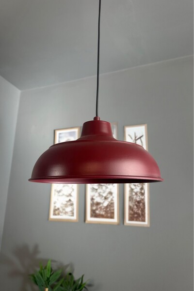 Bamyum Veluna Vişne Çürüğü Tekli Avize Retro Sarkıt Ofis Showroom Salon Mutfak Avizeleri