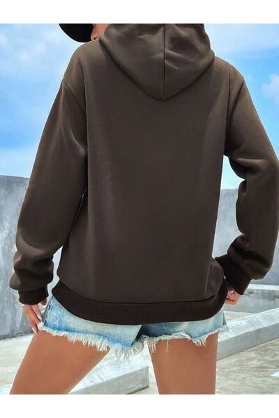 FAVORİST Düz Hooded Oversized Sweatshirt