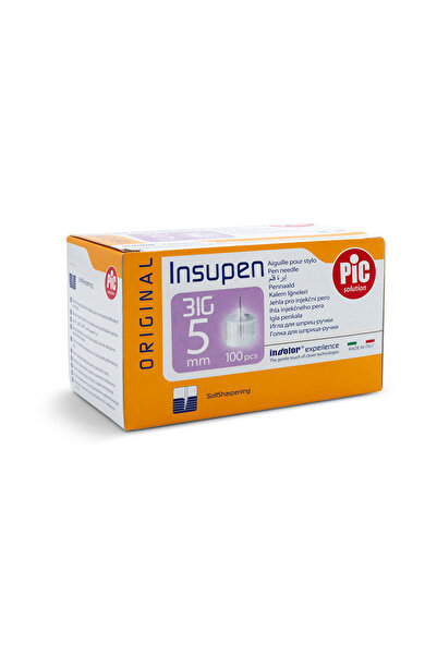PIC SOLUTION ITALY Original Insupen Insulin Pen Needle 31 G x 5 mm 100 pcs