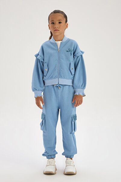 Tyess Girl Blue Tracksuit Bottom