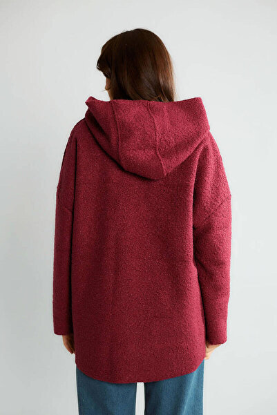 Robin Oversized Hooded Boucle Coat (Suitable for Sizes 38-48.)