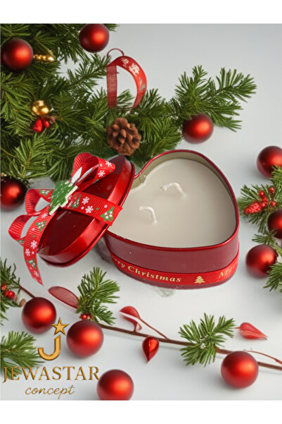 CHRİSTMAS SERİES CANDLE ÇAM AĞAÇ DEKORLU 7X7X3,5 METAL KUTU MUM
