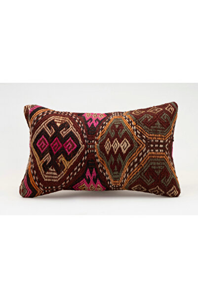 Kilim Whole Sale غطاء وسادة عتيق مصنوع يدويًا من الكليم والصوف، مقاس 30x50 سم