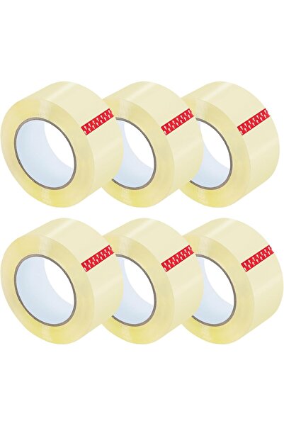 HavenPlus شريط تغليف شفاف، عبوة من 6 قطع، 100 متر × 48 مم، 50 ميكرون