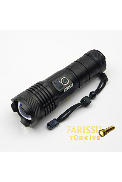 farissu GK9595 100W Lazer LED Profesyonel El Feneri - 7200mAh Powerbank Özell...