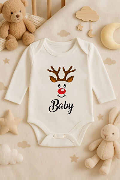 MODA ملابس داخلية للأطفال من القطن بأكمام طويلة لعام مطبوع لرأس السنة الجديدة...