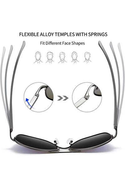 Joopin Aviation Polarized Rectangular Sunglasses for Men