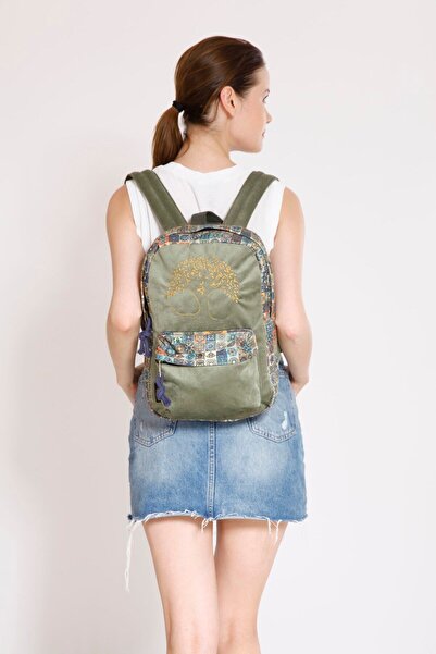 street&bagdnz Ethnic Authentic Bohemian Backpack with Tree of Life Embroidery