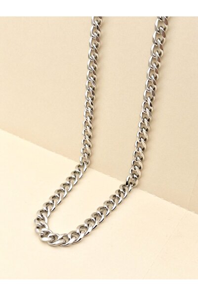 Siya Silver Non-Tarnish Steel Unisex Women Men Thick Gourmet Chain Necklace -...