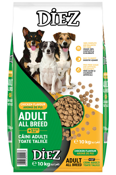kiani concept DIEZ Premium Adult Dog Food with Chicken Flavor (All Breeds, 1+...