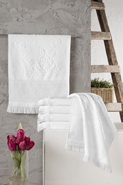Fiesta Tekstil 50×90 منشفة إيتامين مزينة بالشراشيب مكونة من 6 قطع