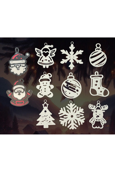 Della زينة شجرة عيد الميلاد 10 قطع