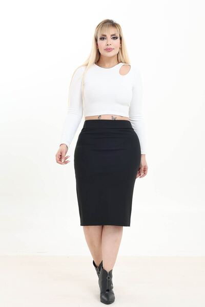 modayız Flexible Plus Size Skirt 14B-2747