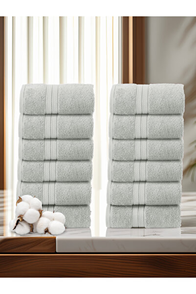 Donetella 12-Piece Washcloth Set (30x30 cm) – 600 GSM Combed Cotton, Thick, Soft, Ultra-Absorbent Towels