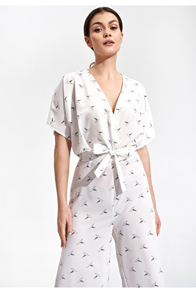 Figl Light blue kimono jumpsuit - loose jumpsuit - off white M863 size L/XL