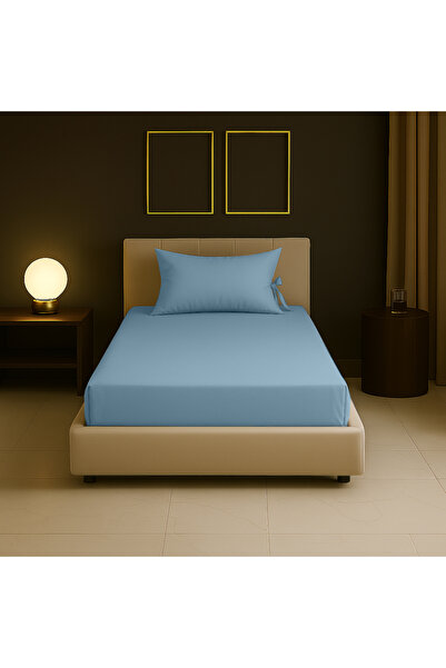 Sabia 100% Cotton 62 Thread Count 80X190 cm +30 cm Height Suitable Single Size Fitted Sheet Set