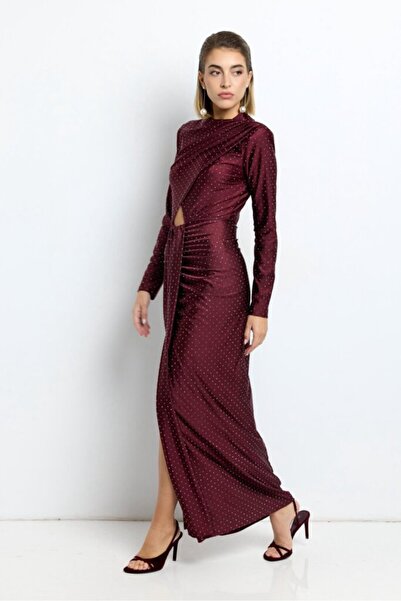 Andress Boutique Henriette Maxi Dress, Burgundy