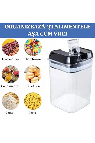 hoffmans Set of 7 Food Organization Containers – Leakproof, Reusable Labels, Measuring Cups, Various Sizes