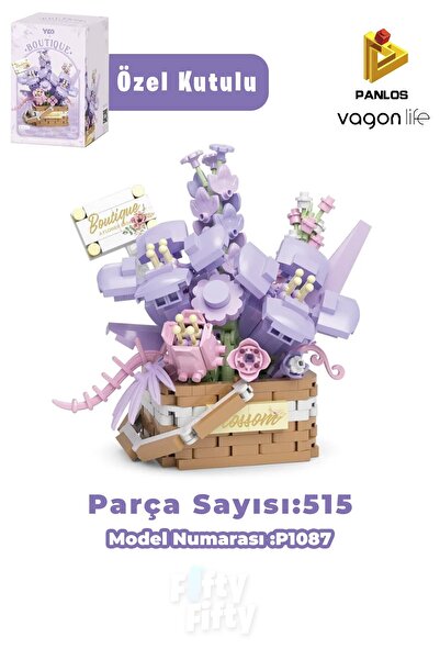 Vagonlife Panlos Boutique Series Mini Flower Bouquet 515 Pieces Toy Building Set -Ffp1087