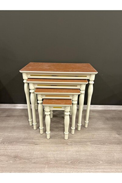 DEREN HOME Avangart Serisi Gold Detay 1 Sınıf MDF Lake Boya Gürgen Ayak 4 lü ...