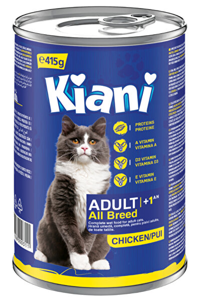 kiani concept KIANI Premium Adult Cat Wet Food with Chicken, All Breeds (415g...