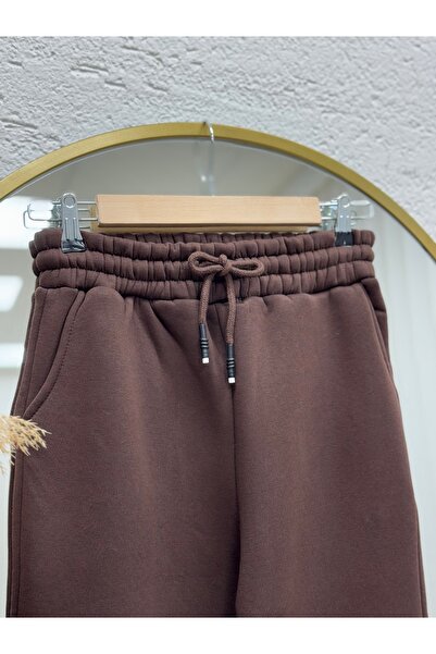 MİHRA STORE Φόρμα με τρία κορδόνια με ελαστικό πόδι Deleva-CI2903 Καφέ